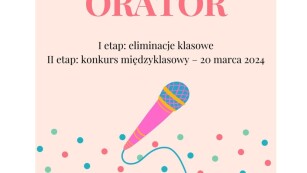 Plakat szkolnego konkursy orator